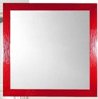Designové zrcadlo Lowell MR11741 červené 80x80cm