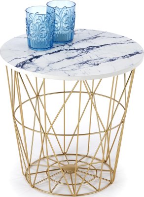 Designový stolek HARISSA G bílý mramor