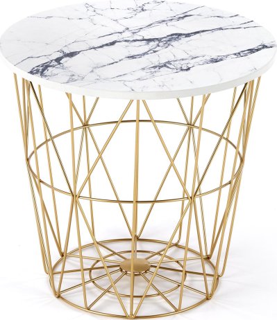 Designový stolek HARISSA G bílý mramor