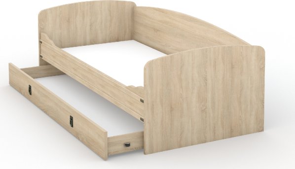 Dětská postel 90x200 s úložným prostorem TORRO, sonoma