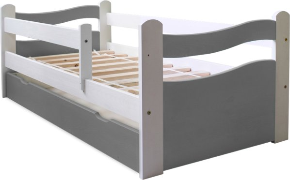 Dětská postel VLNA GRAY 80x160, vč. roštu