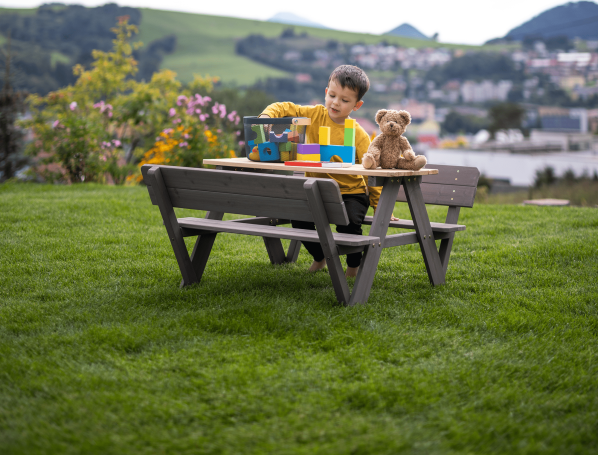 Dětské zahradní sezení Pottail šedá/přírodní