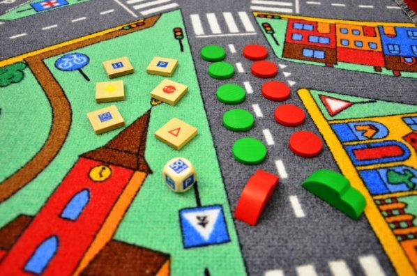 Dětský koberec Dopravní hra