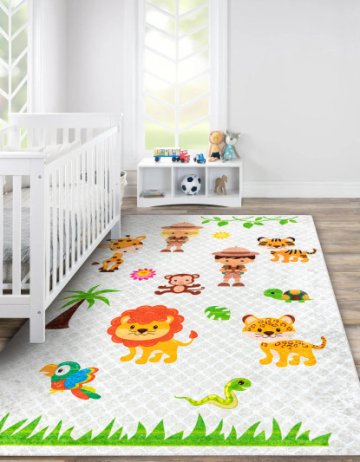 Dětský kusový koberec Junior 52104.801 Safari grey