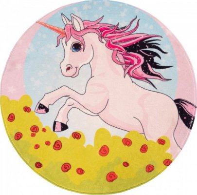 Dětský kusový koberec Juno 478 Unicorn kruh