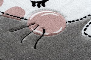 Dětský kusový koberec Petit Kitty cat grey