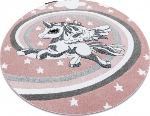 Dětský kusový koberec Petit Pony pink kruh