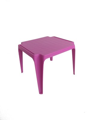 Růžový plastový stolek Susi, II. jakost