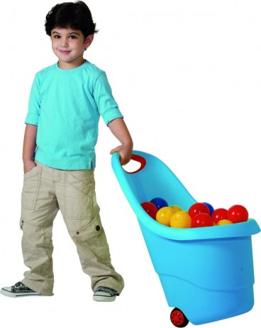 Dětský plastový vozíček Kiddies Go modrý