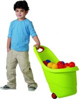 Dětský plastový vozíček Kiddies Go zelený