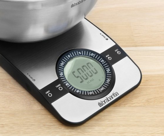 Digitální kuchyňská váha s minutkou, matná ocel