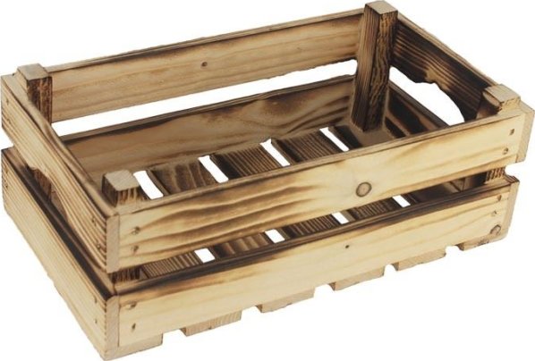 Dřevěná bedýnka opalovaná, 097015