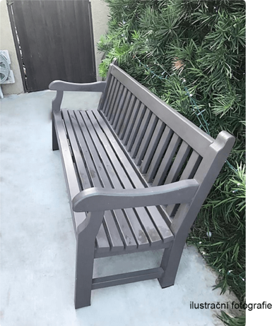 Dřevěná zahradní lavička Alona šedá