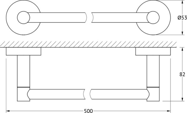 Držák na ručníky 50 cm Harmonie HAR 027