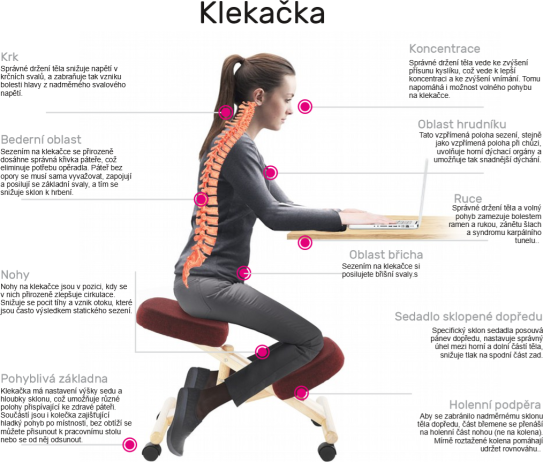 Ergonomická klekačka RUFUS, šedá/černá