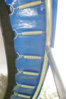 GoodJump 4UPVC modrá trampolína 305 cm s ochrannou sítí + žebřík