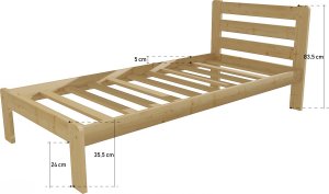 Jednolůžková postel VMK001A 90 bílá