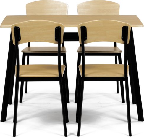 Jídelní set AUT-O2222 OAK stůl + 4 židle