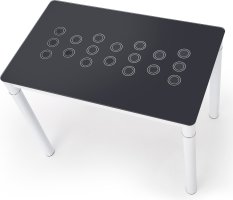 Jídelní stůl Argus černo-bílý