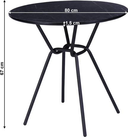 Jídelní stůl Instora 80 černá