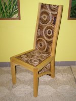 Jídelní židle Haifa-banánový list-borovice