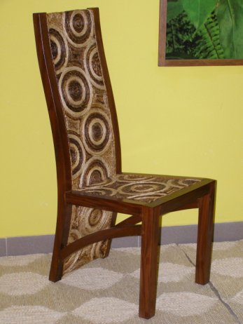 Jídelní židle Haifa-banánový list-mahagon