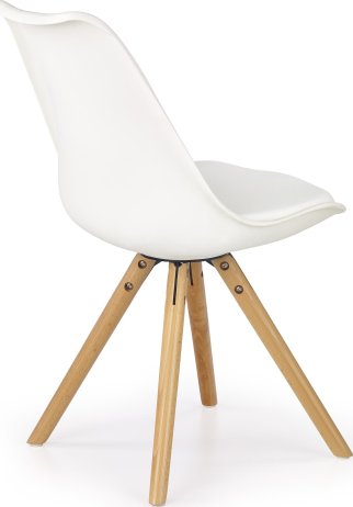 Bílá jídelní židle K201