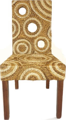 Jídelní židle SEATTLE - banánový list - konstrukce mahagon