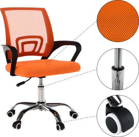 Kancelářská židle CENCTRY oranžová/černá