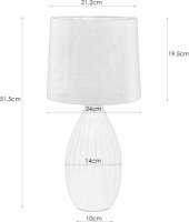 Bílá stolní lampička Stephanie 106887