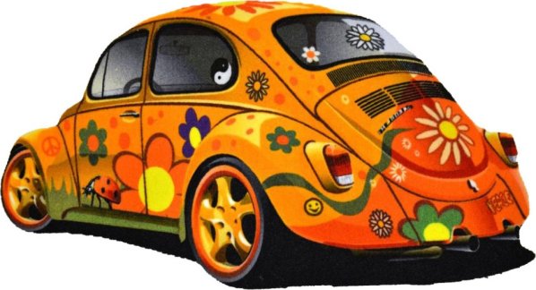 Koberec VW Brouk Beetle žlutý
