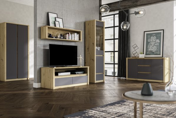 Komoda Malta K4D artisan šedá