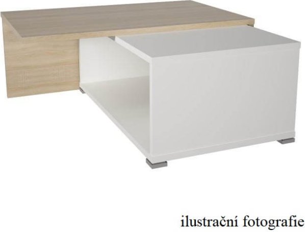 Konferenční rozkládací stolek DRON, černá-bílá