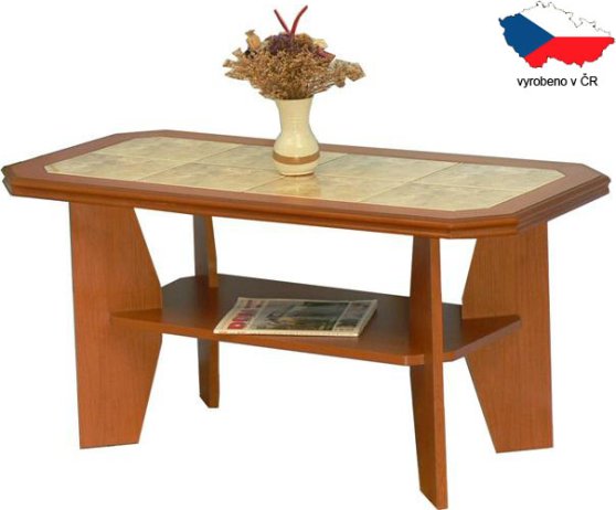 Konferenční stolek 8 dlažba pískovec, lamino ořech