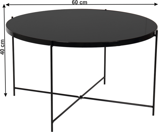 Konferenční stolek Panelo, černá