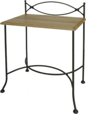 Kovaný noční stolek s masivní deskou THOLEN 0404C