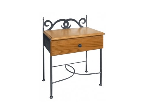 Kovaný noční stolek se zásuvkou CARTAGENA 0428A