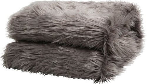Hřejivá kožešinová deka, šedá, 150x180, Ebona TYP 5