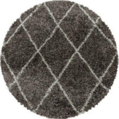 Kusový koberec Alvor Shaggy 3401 taupe kruh