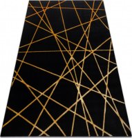 Kusový koberec Gloss 406C 86 geometric black/gold