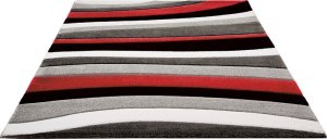 Kusový koberec Moderno 904 grey-red stripe