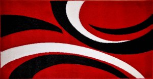 Červený koberec Rumba 1085, 100x180 cm