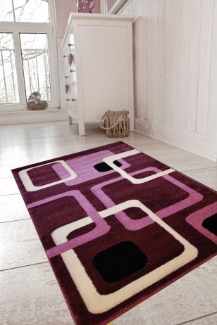 Malinový koberec Rumba 5280, 160x220 cm