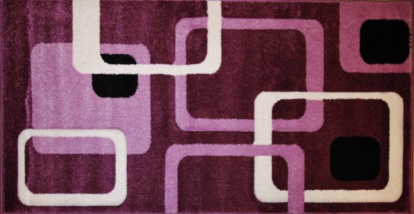 Malinový koberec Rumba 5280, 100x180 cm