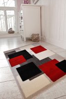 Kusový koberec Rumba 8423, červeno-šedý