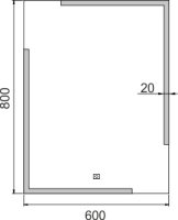 LED zrcadlo 14002V, 600x800