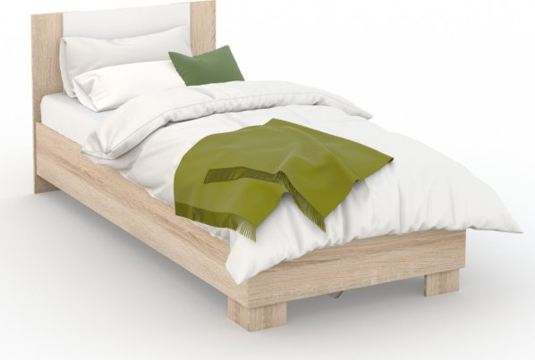 Ložnice AVRORA 1, s postelí 90x200 cm, dub sonoma/bílá