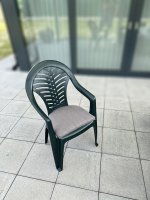 Malý polstr na židli, světlešedý melír