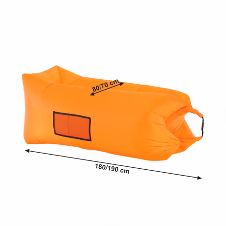 Nafukovací sedací vak Lazy bag orange