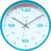 Nástěnné hodiny Twins 10512 blue 30cm